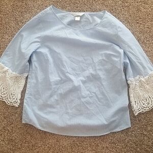 Christopher & Banks striped petite small blouse